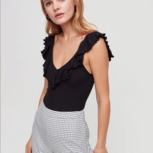 Wilfred Ruffle Body Suit Sz XS